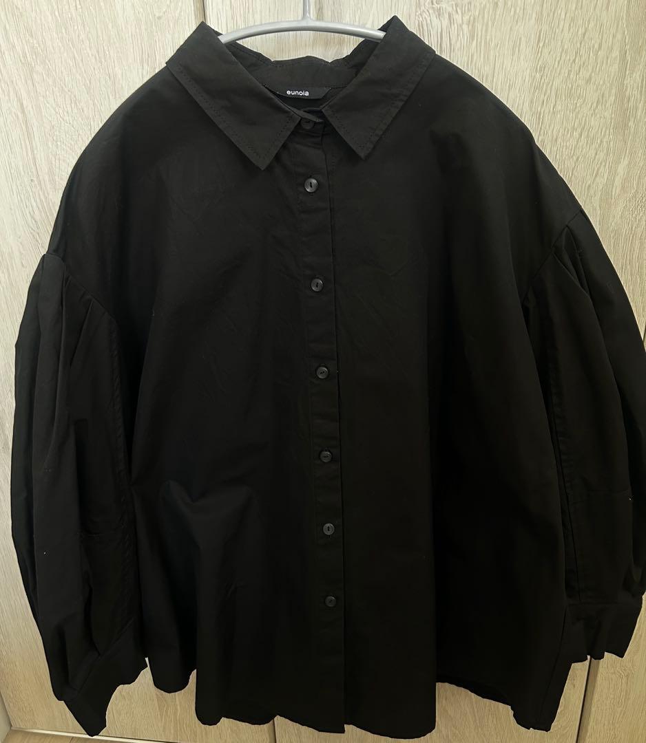 【美品】eunoia ユノイア full sleeve shirt ブラック