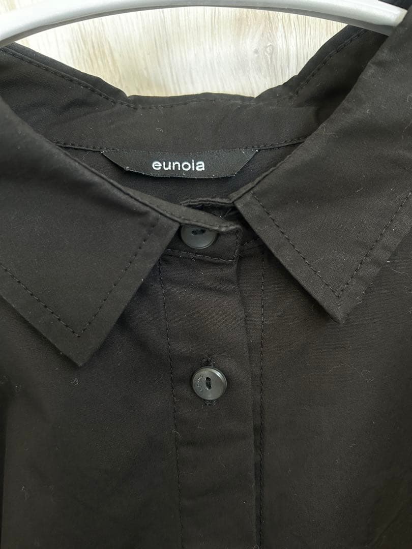 【美品】eunoia ユノイア full sleeve shirt ブラック