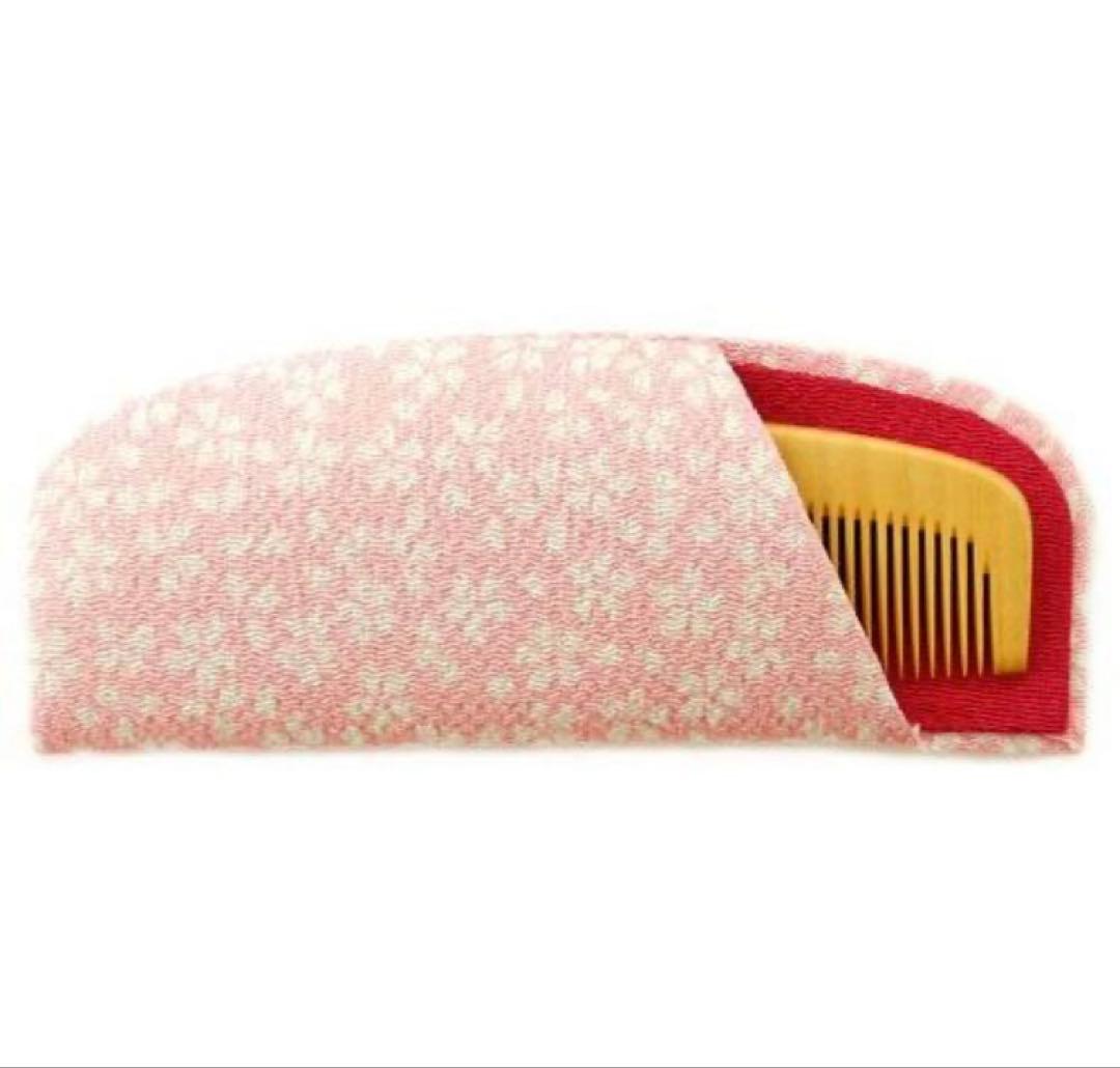 新品未使用⭐︎ つげ櫛工房 辻忠商店 彫花櫛 上彫 桜 さつまつげ 箱・ケース付き