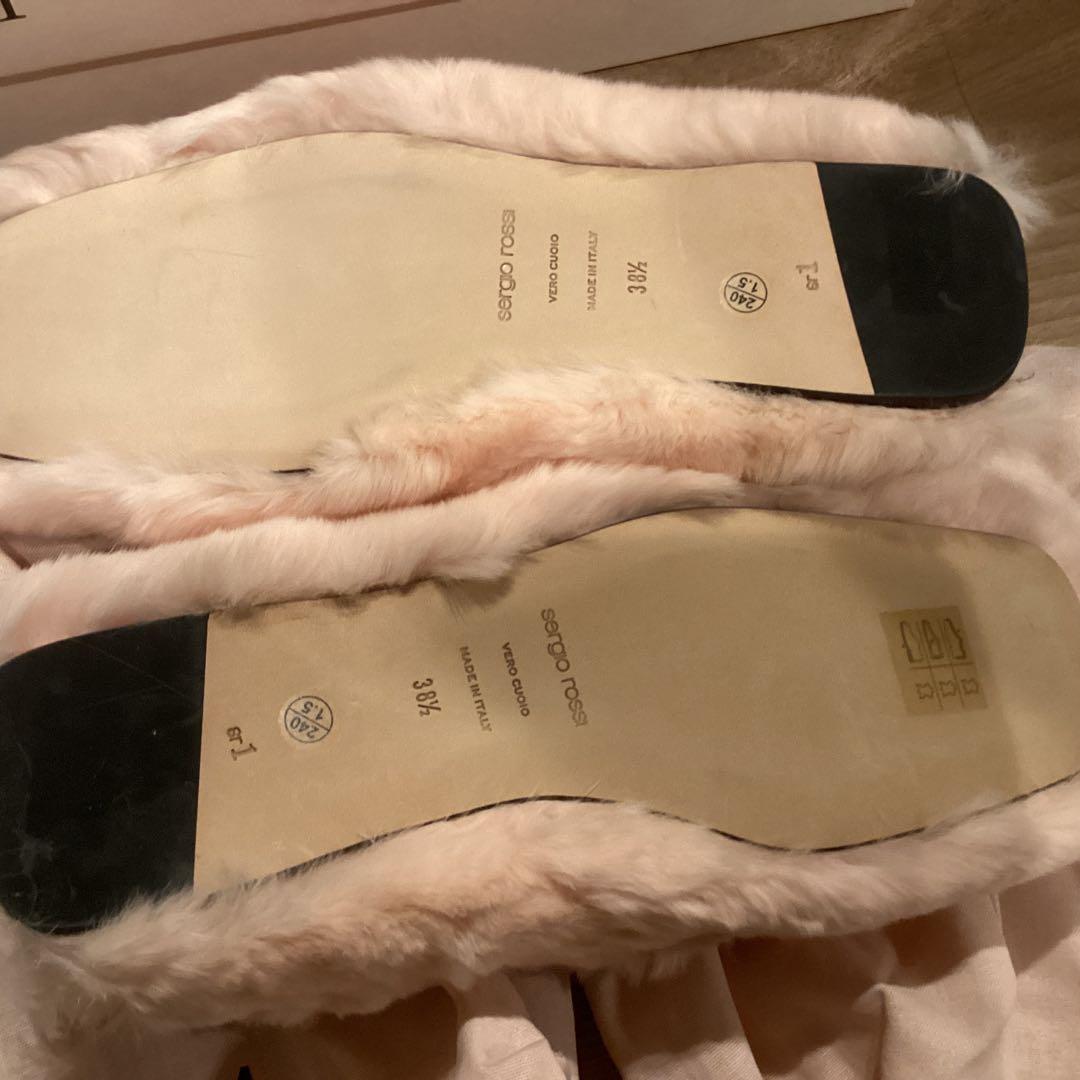 新品未使用セロジオロッシ　Sergio Rossi ファー素材 靴　 38.5