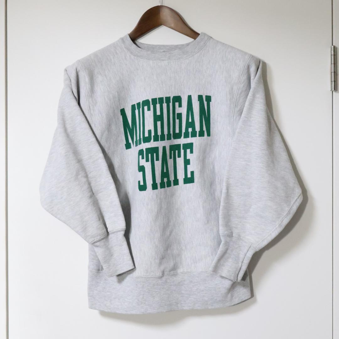80s トリコタグ Champion リバース MICHIGAN STATE M