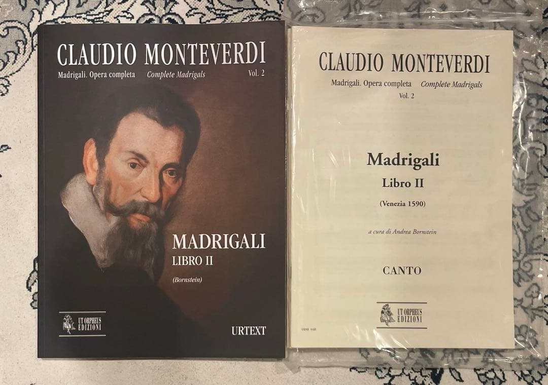 モンテヴェルディ＜マドリガーレ〉全集　スコアとパート譜セット（新品）