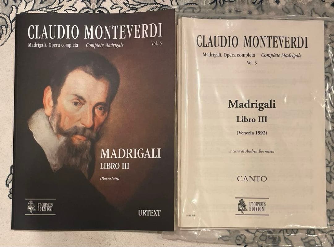 モンテヴェルディ＜マドリガーレ〉全集　スコアとパート譜セット（新品）