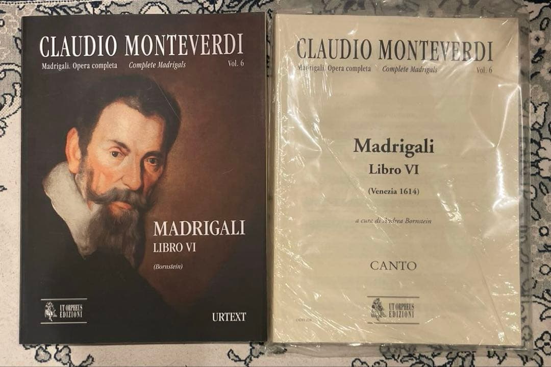 モンテヴェルディ＜マドリガーレ〉全集　スコアとパート譜セット（新品）