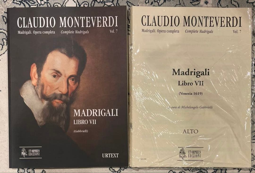 モンテヴェルディ＜マドリガーレ〉全集　スコアとパート譜セット（新品）