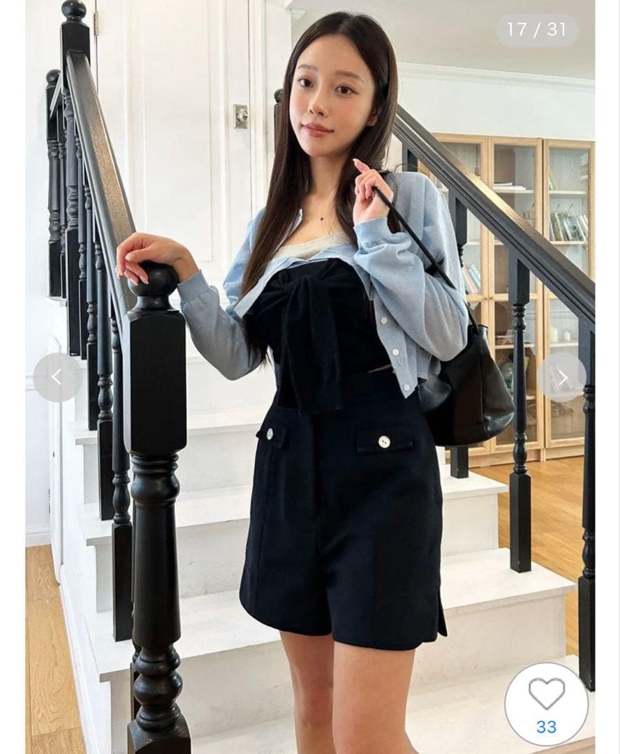 【本日限定】SNIDEL サマーツイードショートパンツ NVY