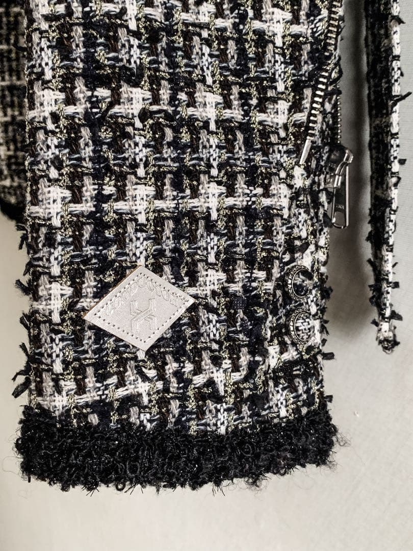 【定価12万】MIXED TWEED NO COLLAR BONDAGE JKT