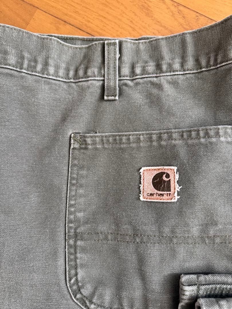 00s carhartt ペインター　ダッグ地パンツ　カーキ系 W44 L32