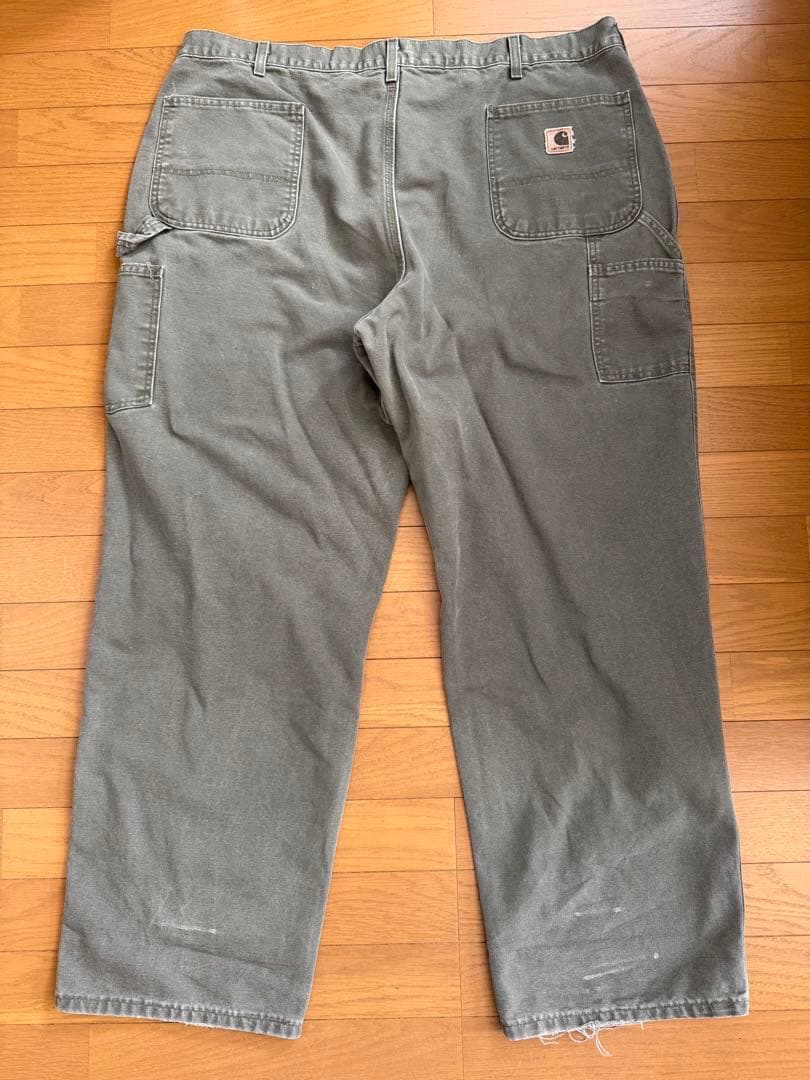 00s carhartt ペインター　ダッグ地パンツ　カーキ系 W44 L32