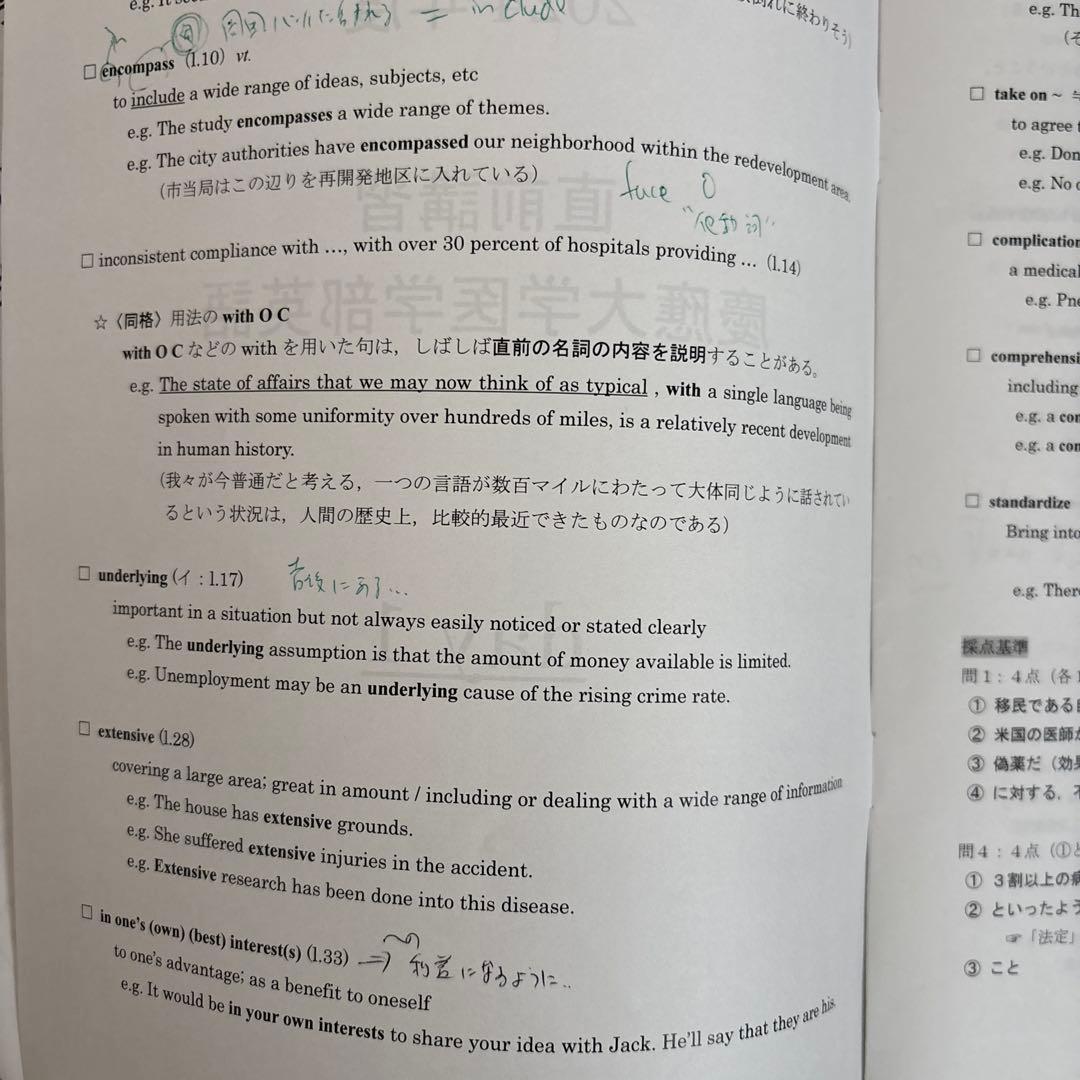 鉄緑会　慶医直前講習　英語・物理　バラ売可