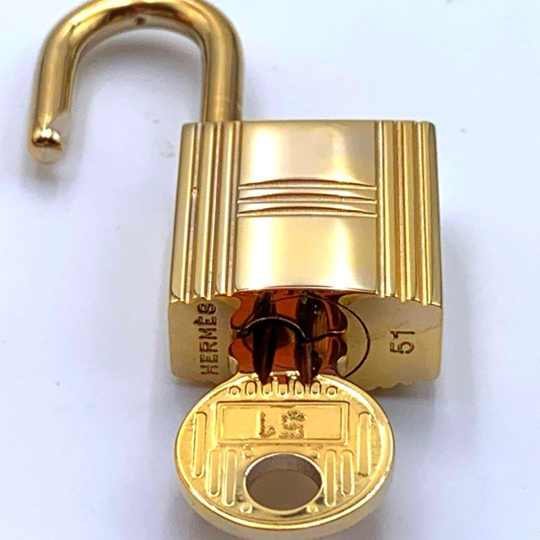 HERMES エルメス カデナ 51番 ゴールド 24Kメッキ 鍵付き 南京錠