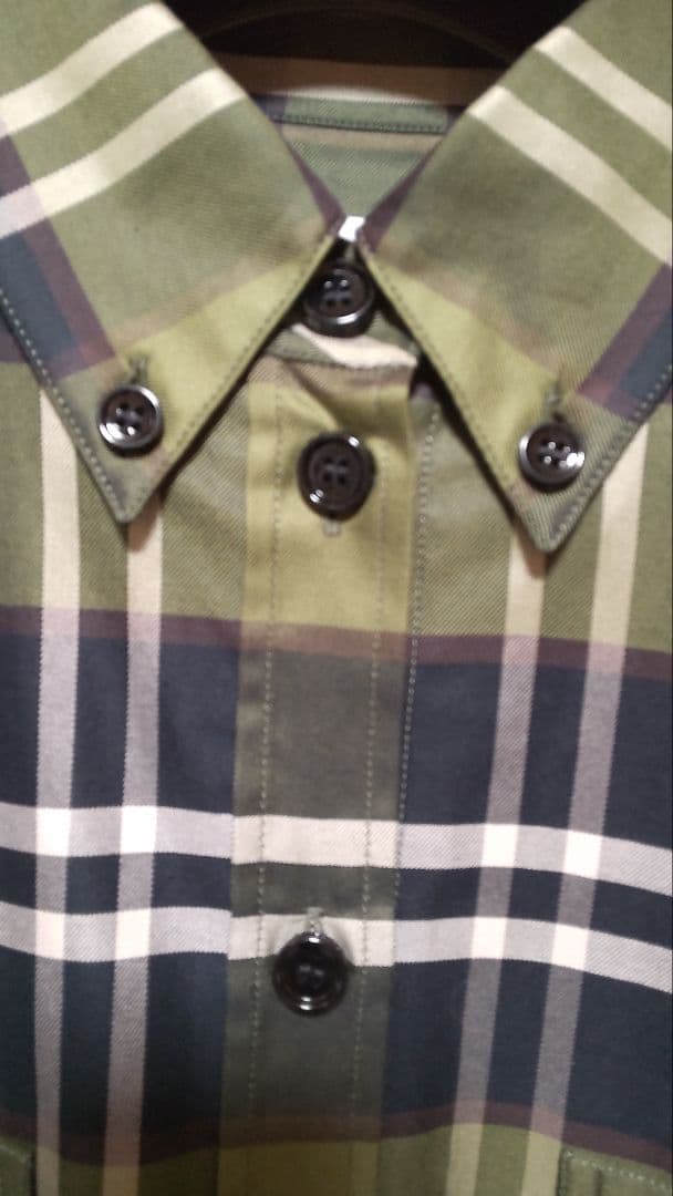 BURBERRY✨️オリーブグリーン・ チェックシャツ[タグ付き・未使用]