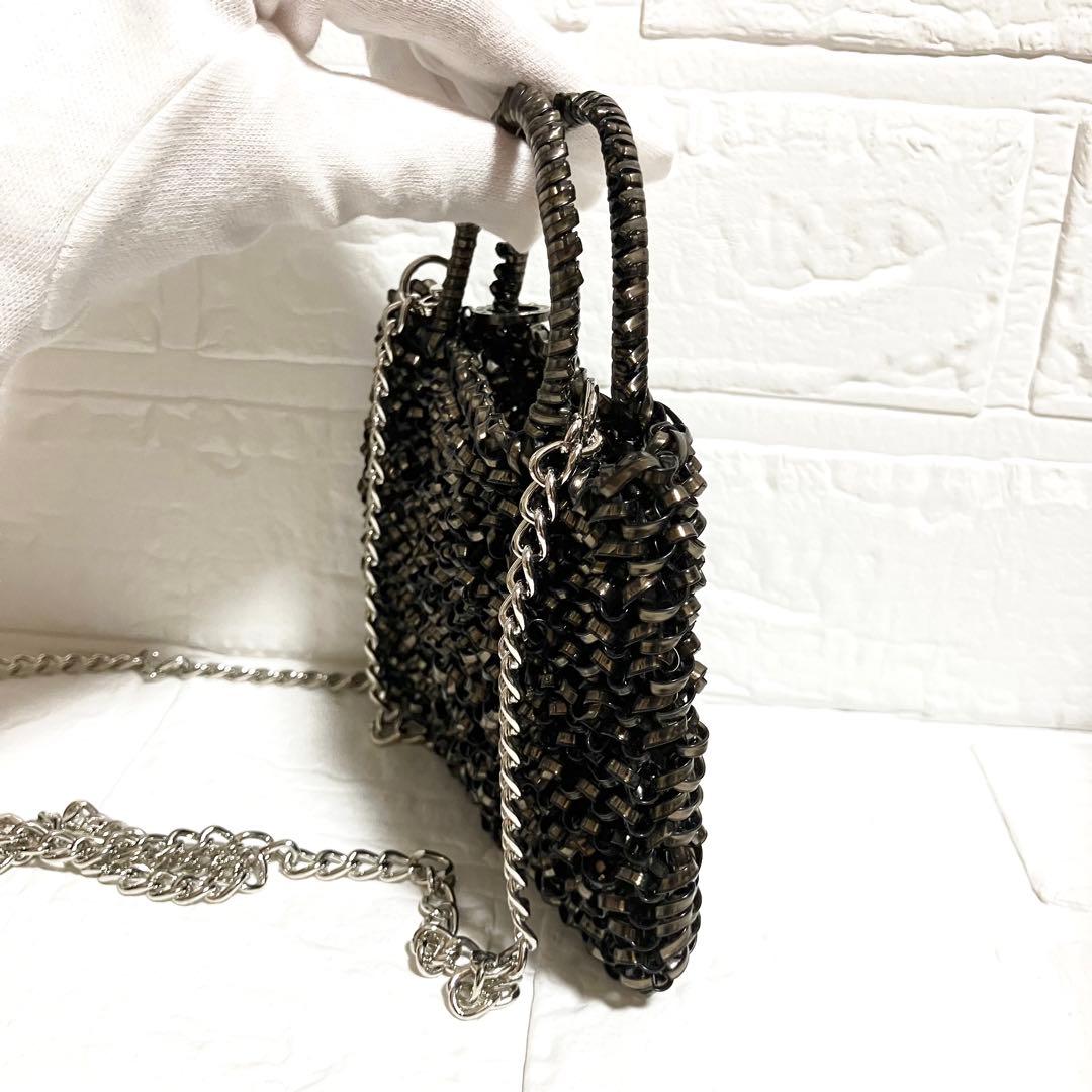 美品✨アンテプリマ ピコ 2way ショルダー チェーン ブラック　ビジュー付き