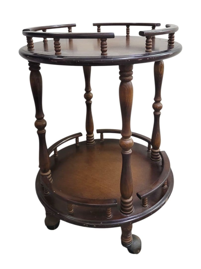 飛騨産業 天然木 キャスター付きサイドテーブル キッチンワゴン