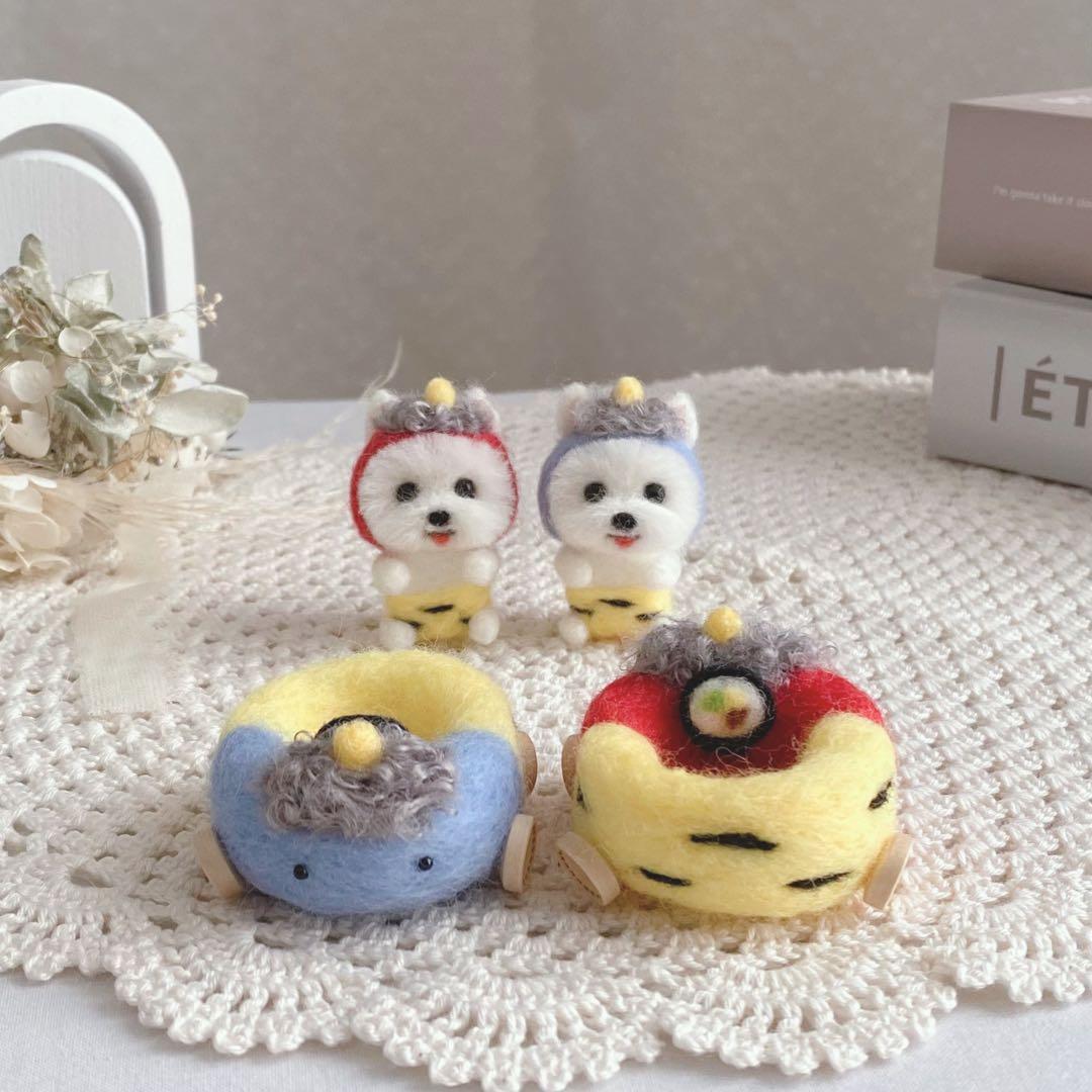 【みみ】節分　青鬼カーでレッツゴー‼︎ ウエスティ　羊毛フェルト