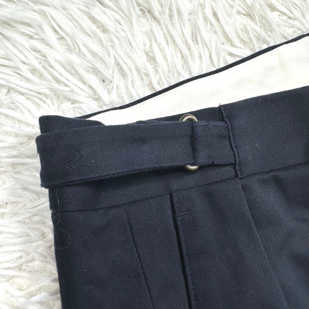 ブリティッシュメイド　オフィサーパンツ　ポーツマス　コットンドリル　ネイビー　L