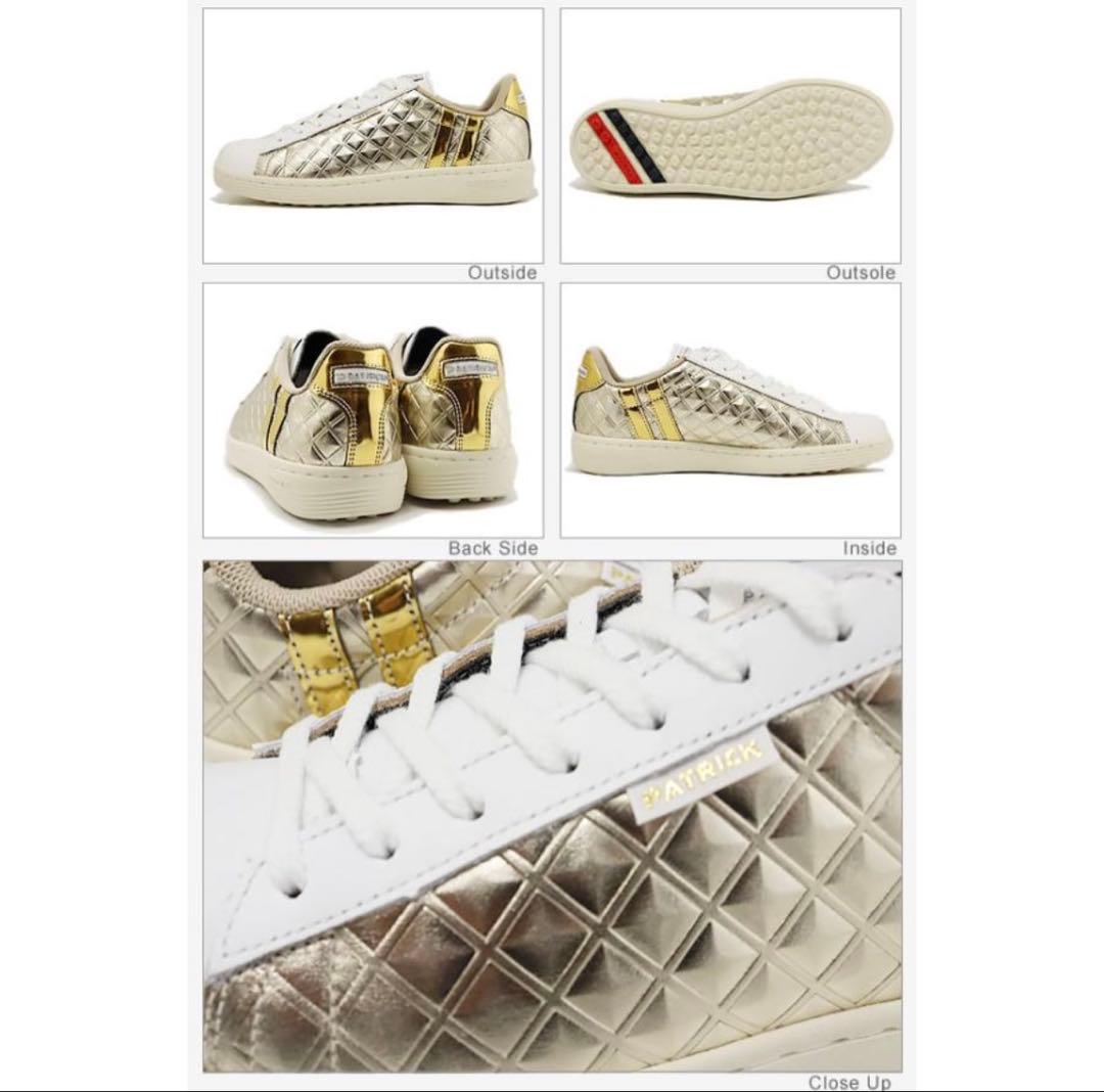 PATRIK ゴールド ホワイト シューズ　パトリック　35