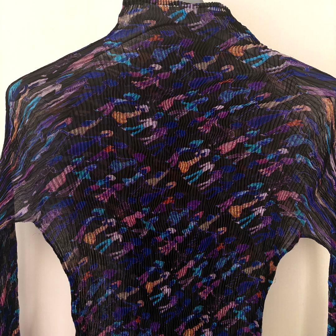 【激希少】ISSEY MIYAKE プリーツプリーズ　長袖　トップス　しわ加工