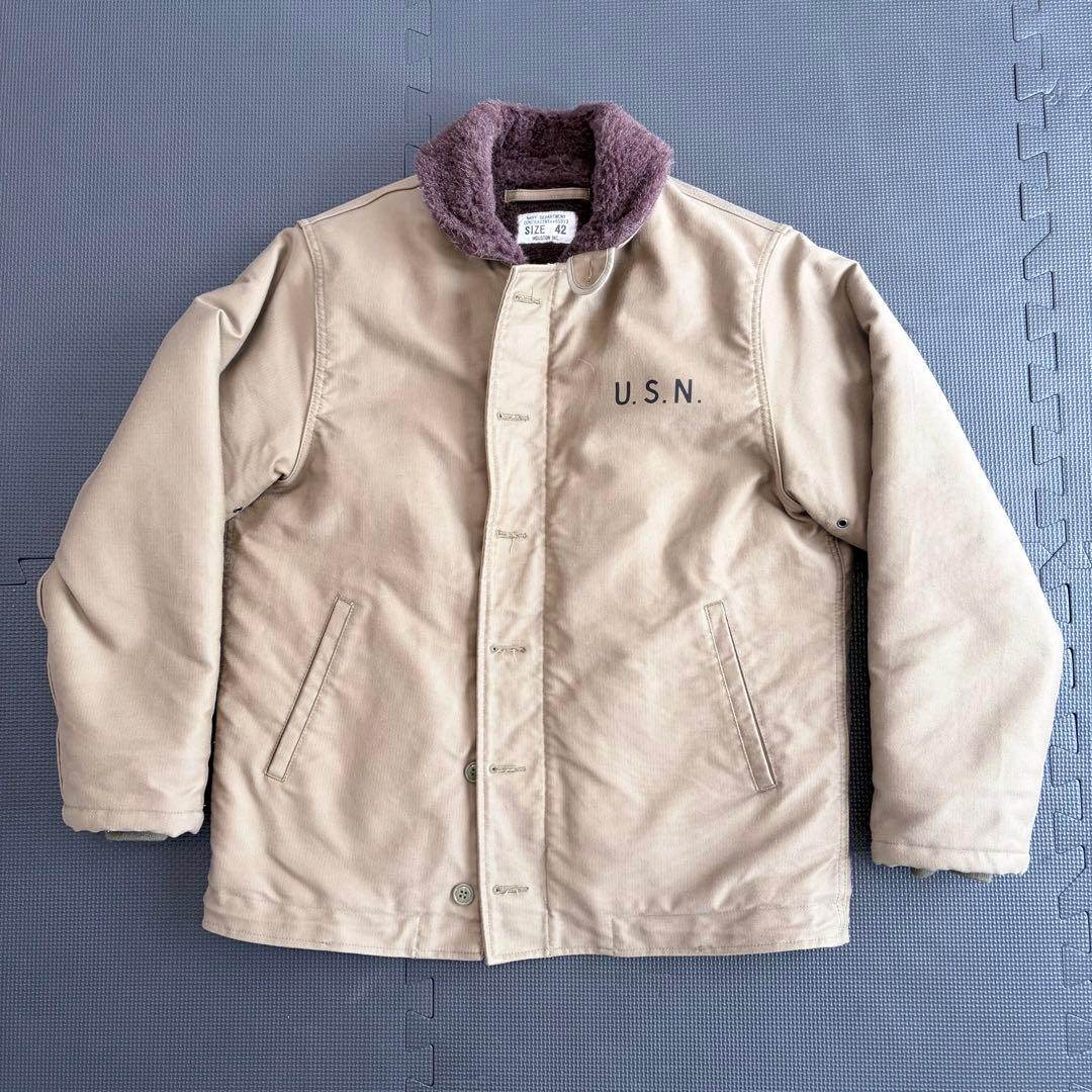 HOUSTON 51131 N-1 デッキジャケット アルパカライニング 42