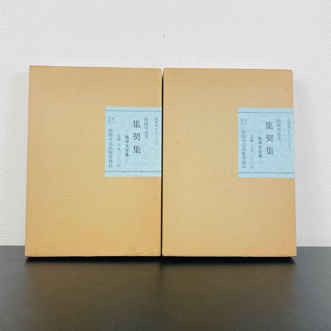 日*9様 欧陽可亮 書 集契集 亀甲文字集 日本版 2冊 まとめ 書道 美術 甲