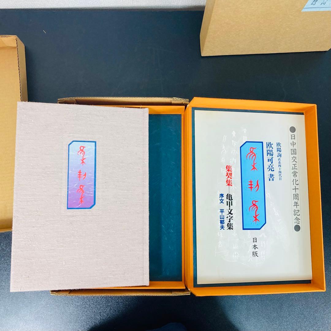 日*9様 欧陽可亮 書 集契集 亀甲文字集 日本版 2冊 まとめ 書道 美術 甲