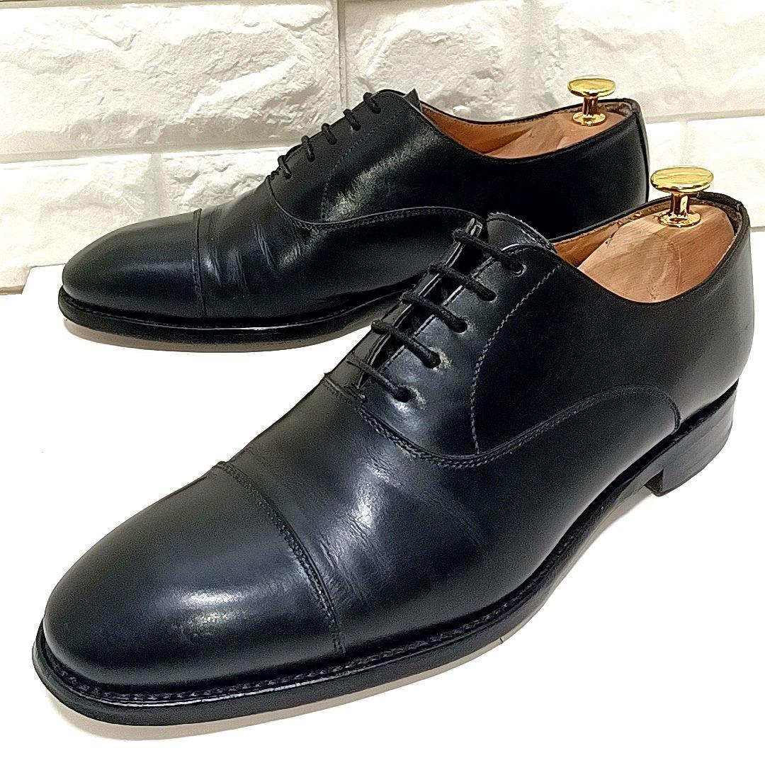 【美品】Berwick　バーウィック　内羽根　レザー　ストレートチップ　ブラック