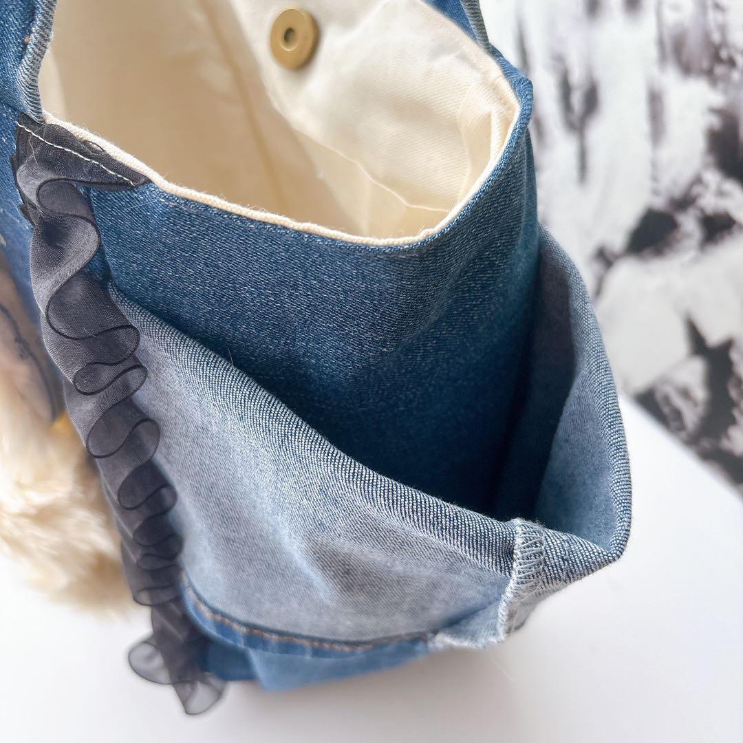 t*い様 コヤンイサムチョン　トートバッグ　マロン　デニム