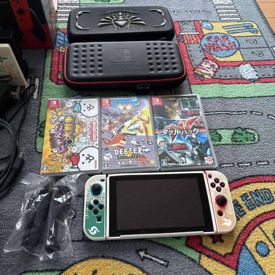 スイッチ本体、ソフト3つ、ケース２つ、周辺機器まとめ売り