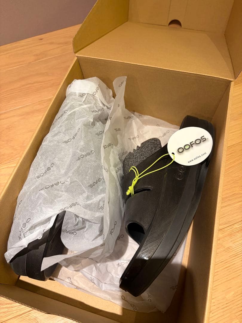 希少28cm美品・厚底リカバリーサンダルOOFOSウーフォスBLACK