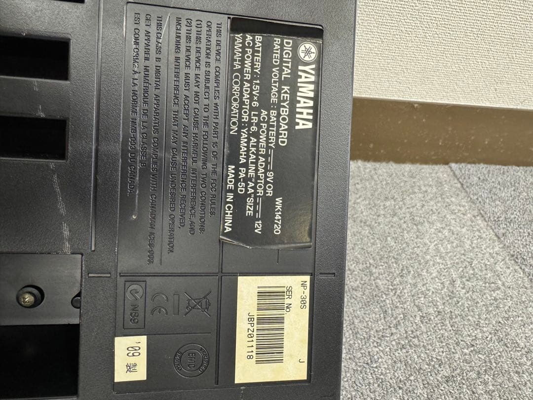 YAMAHA 電子ピアノPortable grand NP-30