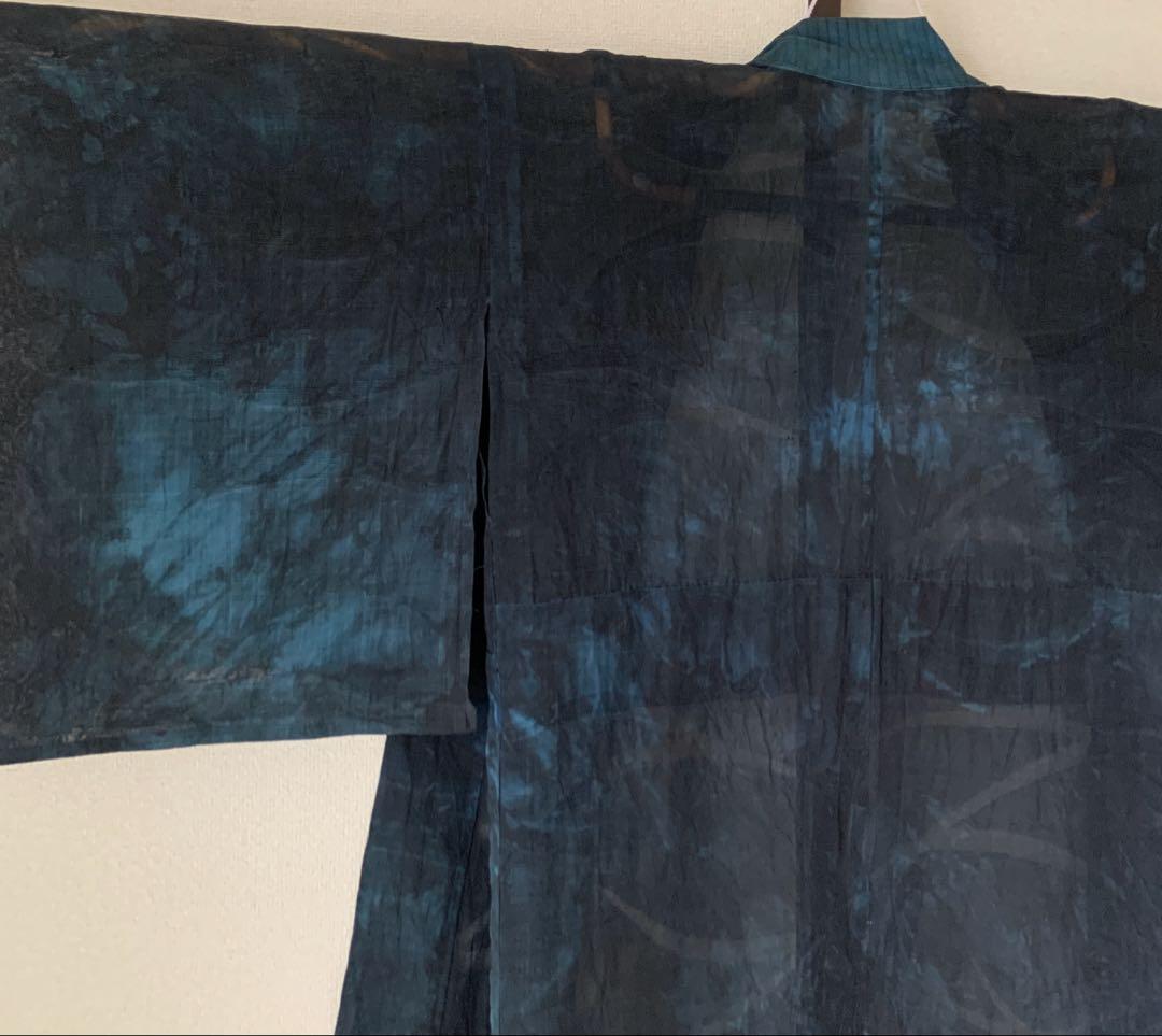 【三花】本麻　洗える長襦袢　2色　むら染め　カラー襦袢　リサイクル　管理k1