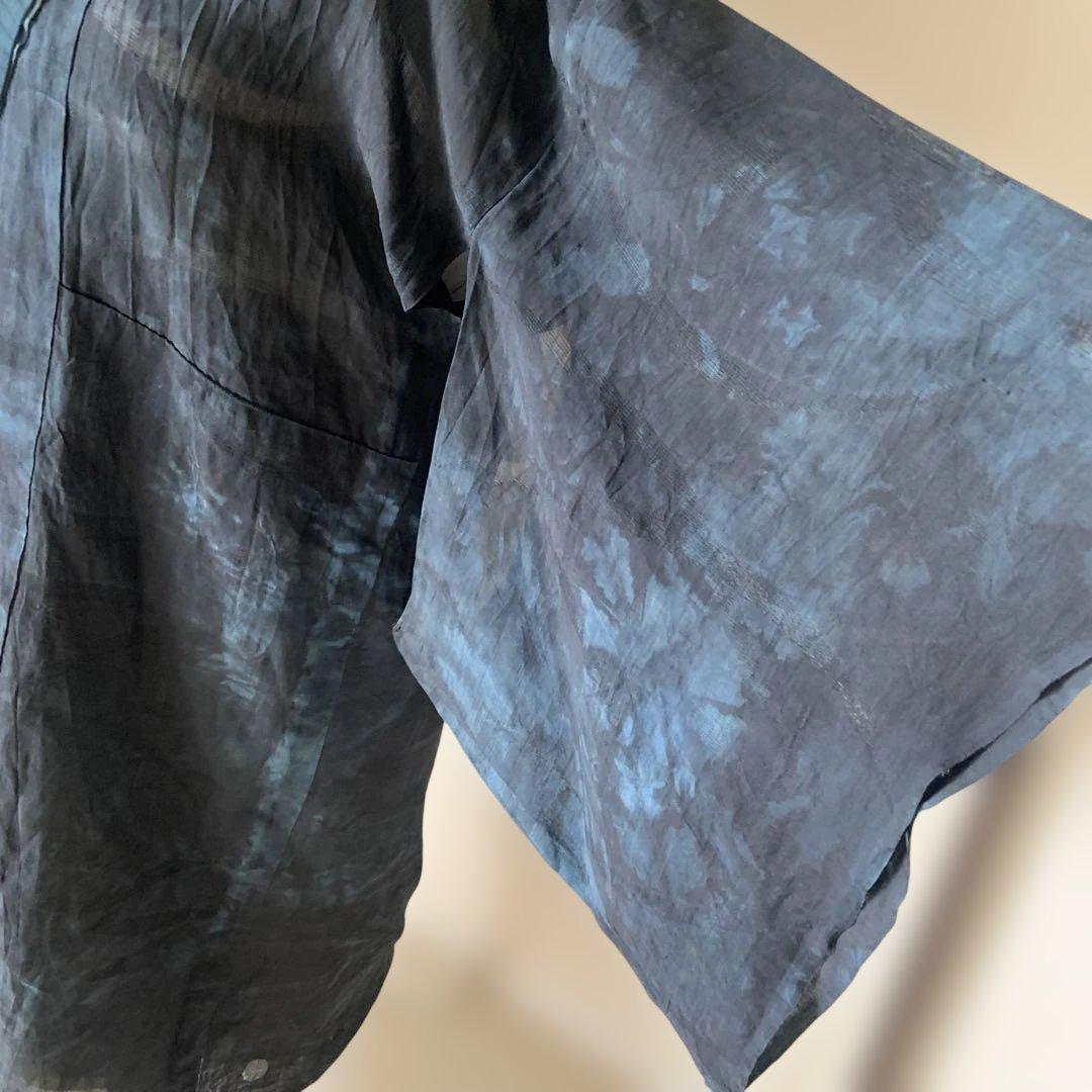 【三花】本麻　洗える長襦袢　2色　むら染め　カラー襦袢　リサイクル　管理k1