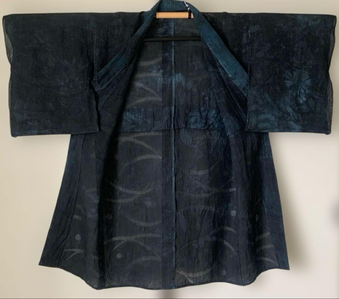 【三花】本麻　洗える長襦袢　2色　むら染め　カラー襦袢　リサイクル　管理k1