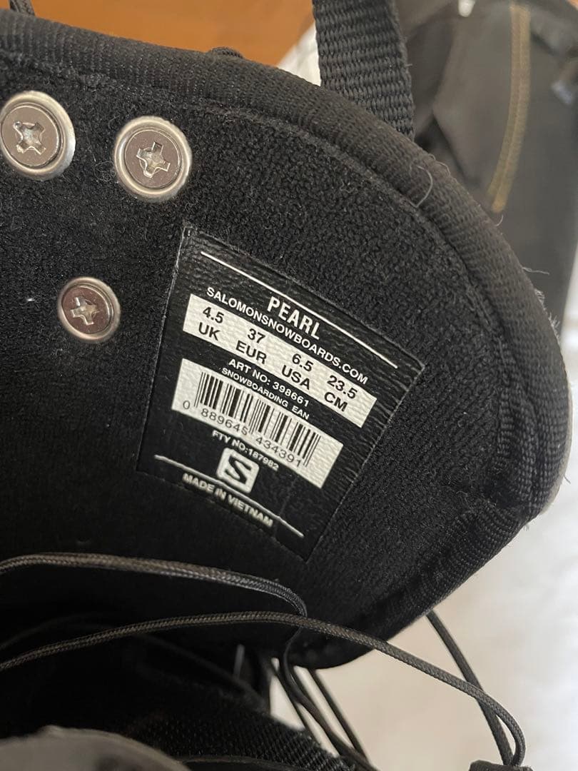 美品！2回着用 23.5 Salomon Pearl スノーボードブーツ