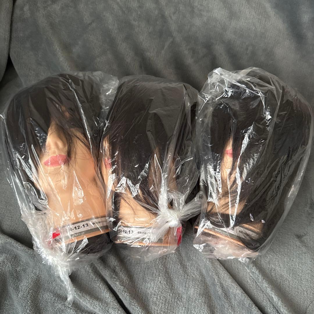 美容師実技試験用 カットウィッグ4体