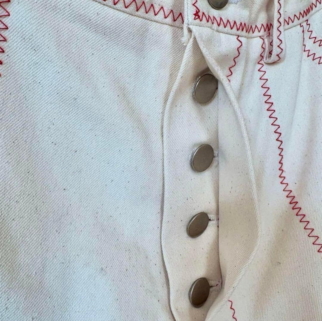 osakentaro ジグザグステッチロングパンツ