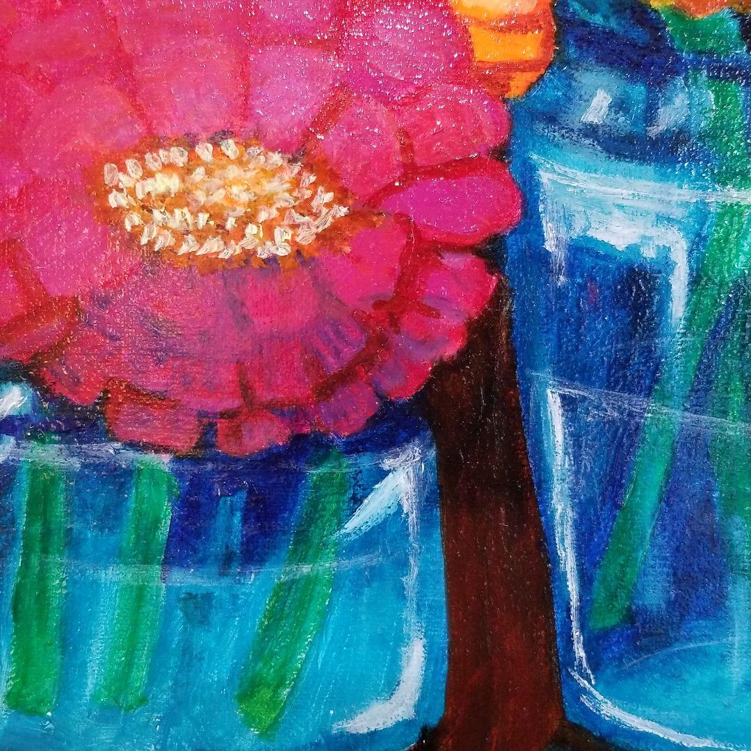 油絵　専用　ジニアがいっぱい