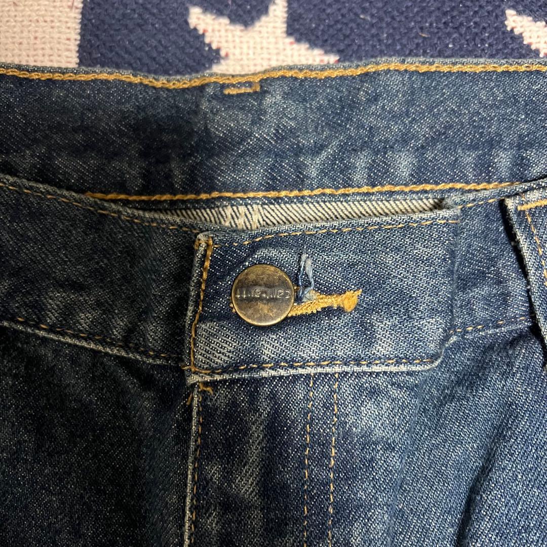 希少carhartt デニムカーハートダブルニーペインター イレギュラー品 美品