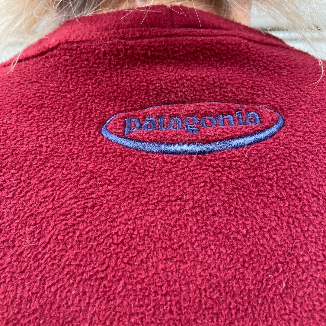 90s☆USA製☆patagonia☆シンチラクルーネックフリース☆オーバルロゴ