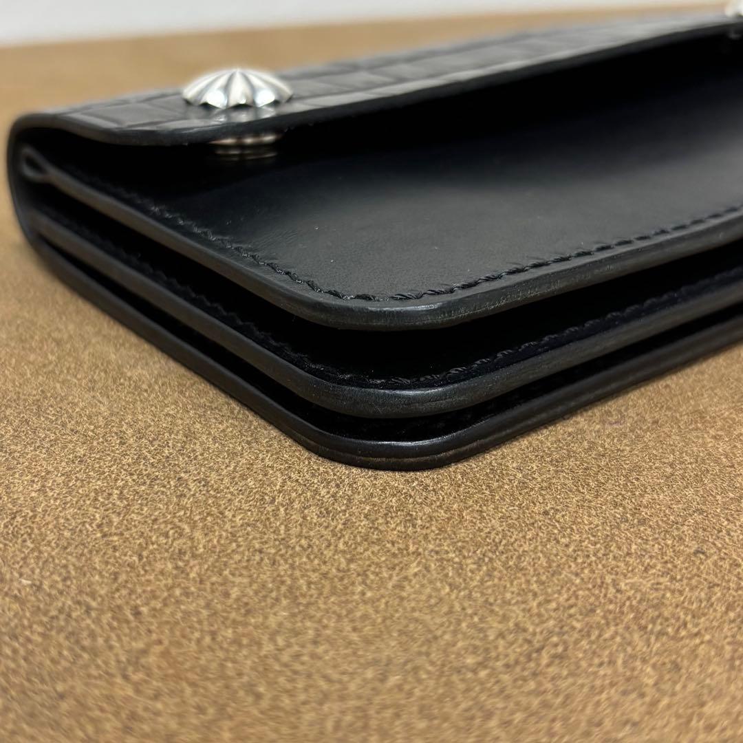 ホースバット　トラッカーウォレット　黒　3層　シルバー950 Comipel