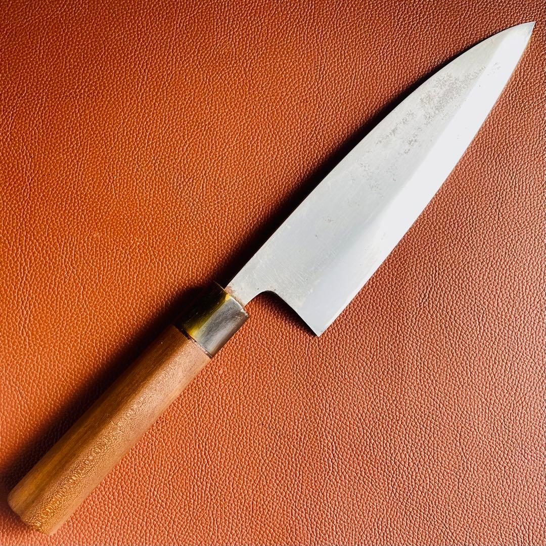 正本作　水牛柄付　大出刃包丁　刃渡り　205mm　手研ぎ済み