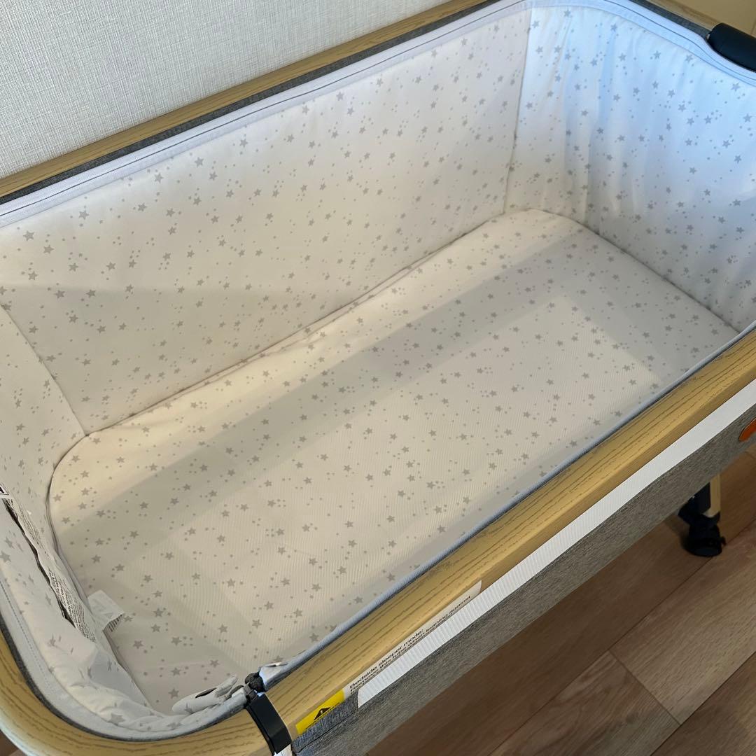 HZDMJ 2024新型ベビーベッド グレー 折畳可能