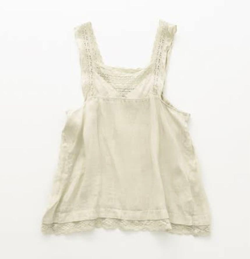 ネストローブ　nest Robe　リネン×レースキャミソール