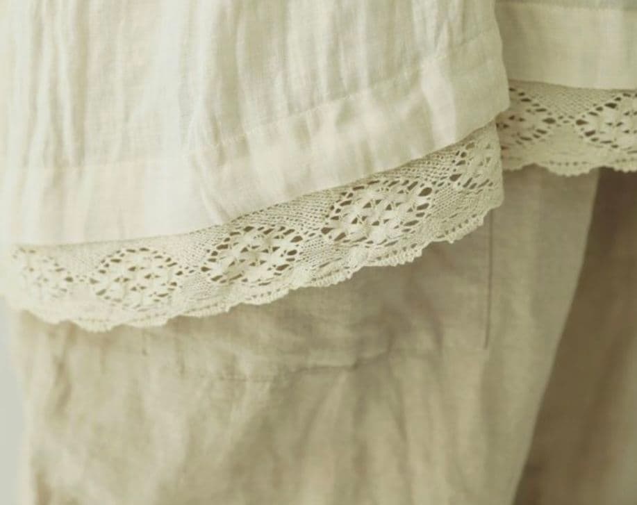 ネストローブ　nest Robe　リネン×レースキャミソール