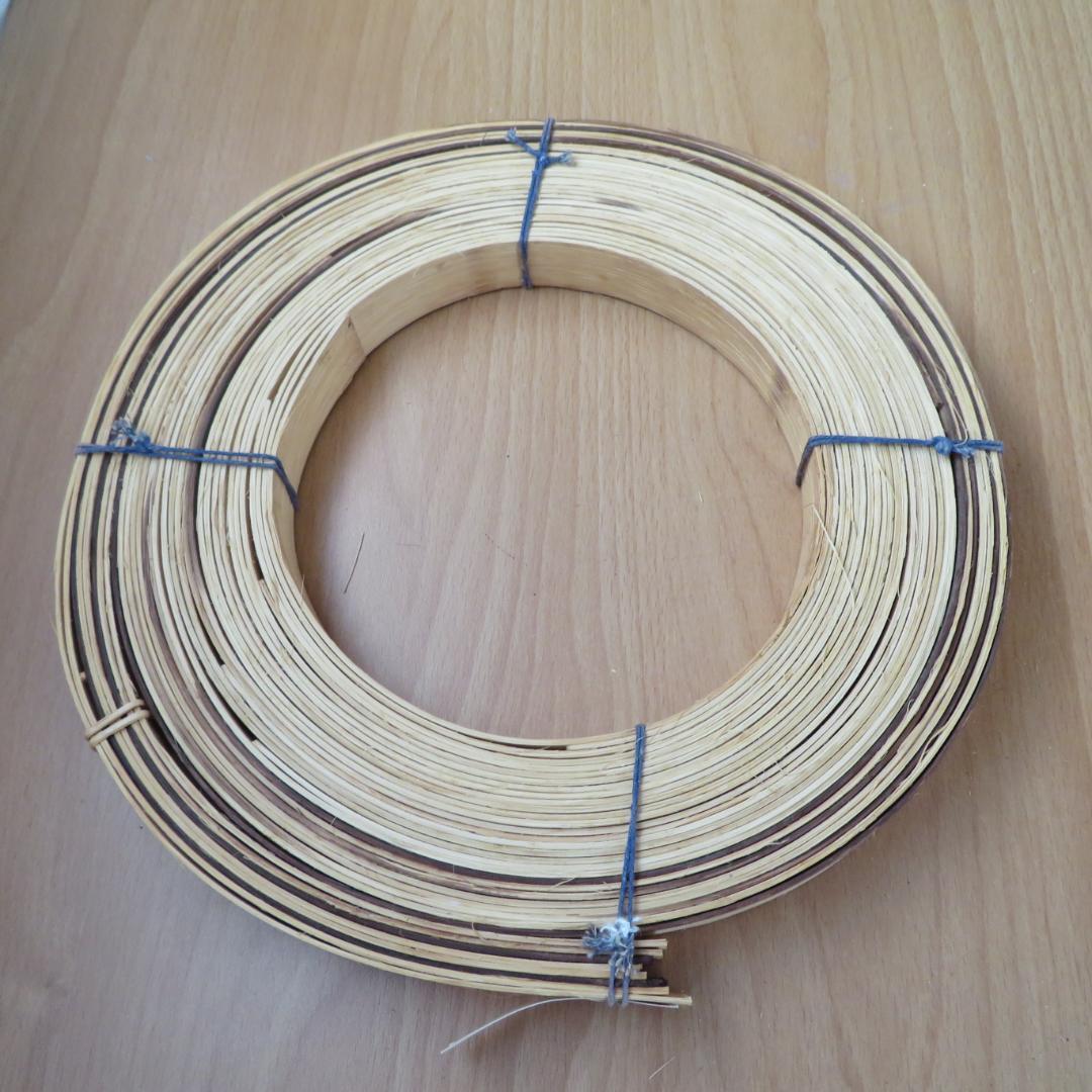 ③ハンドメイド　バスケット材料　リード　5点まとめて　約2,250g　木製かご籠