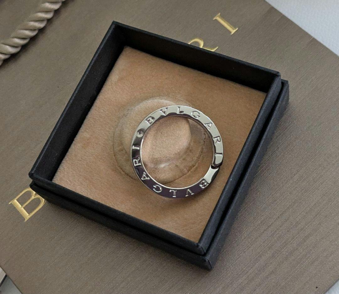 【超美品】ブルガリ キーリング シルバーネックレス 専用保存ケース付き