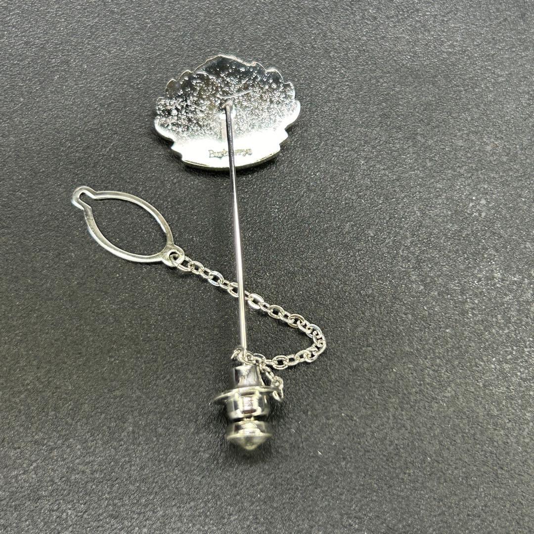 極美品　バーバリー　シルバーにゴールドホースロゴ　ラペルピン　ピンブローチ