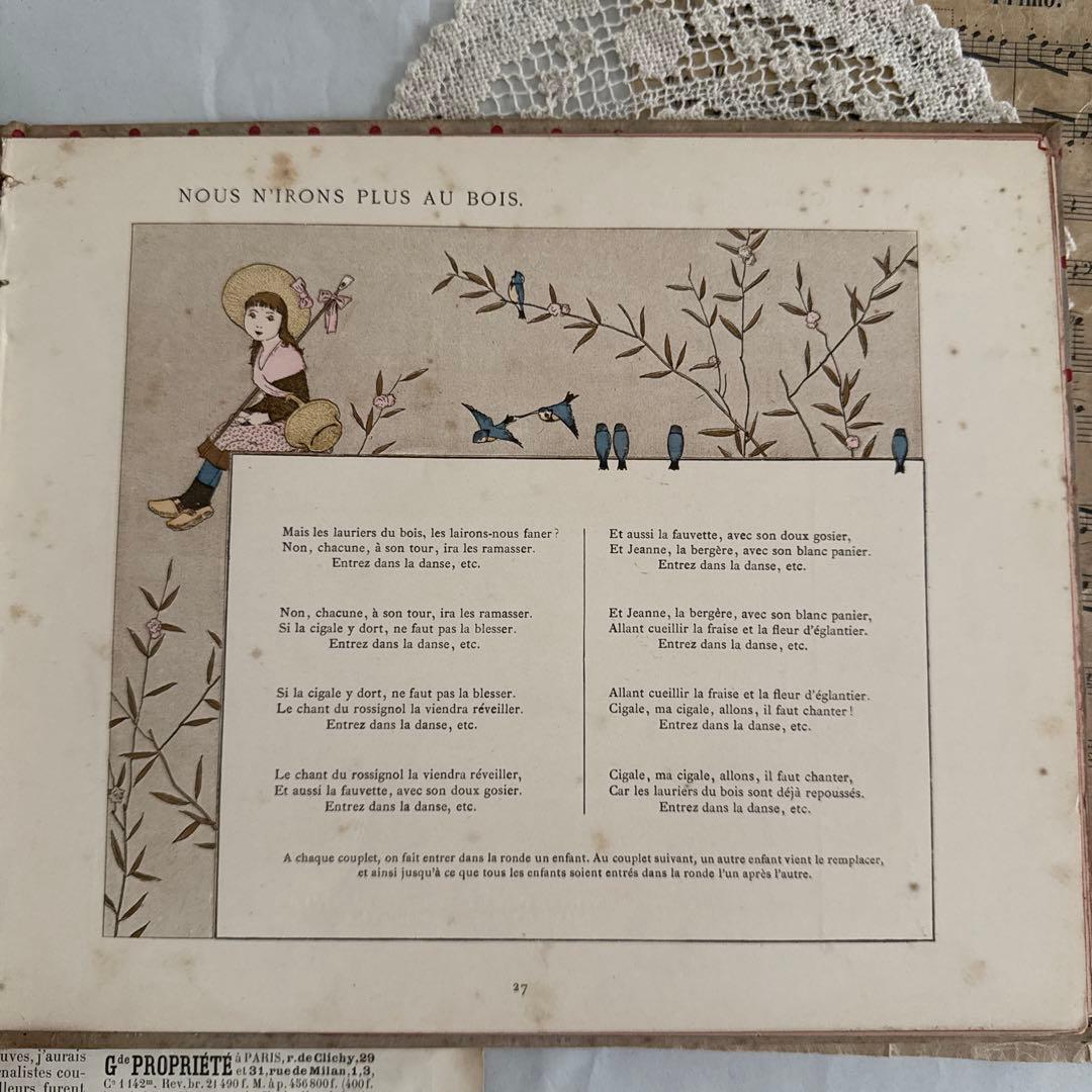 アンティーク愛らしい挿絵のフランス絵本モンベルMonvel洋書ジャンクジャーナル