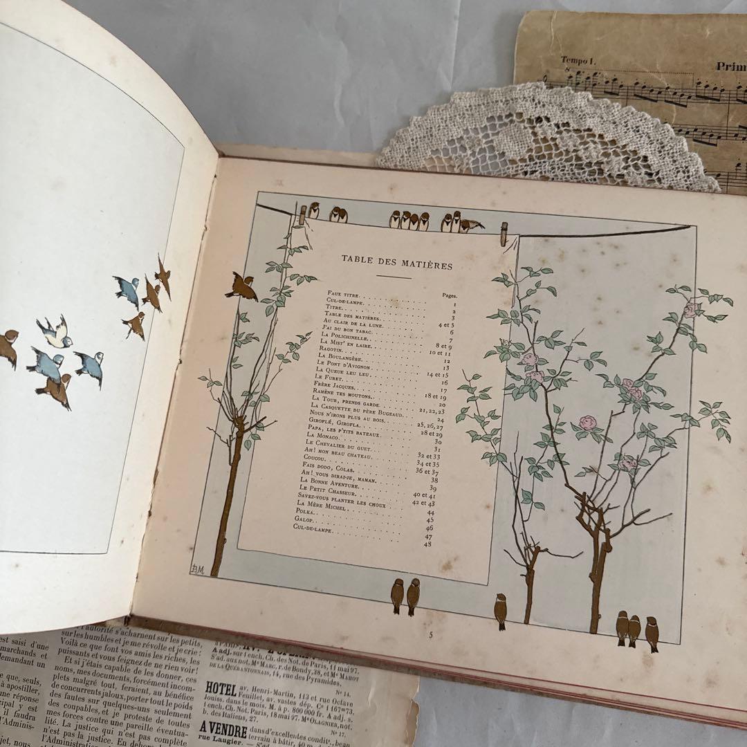 アンティーク愛らしい挿絵のフランス絵本モンベルMonvel洋書ジャンクジャーナル