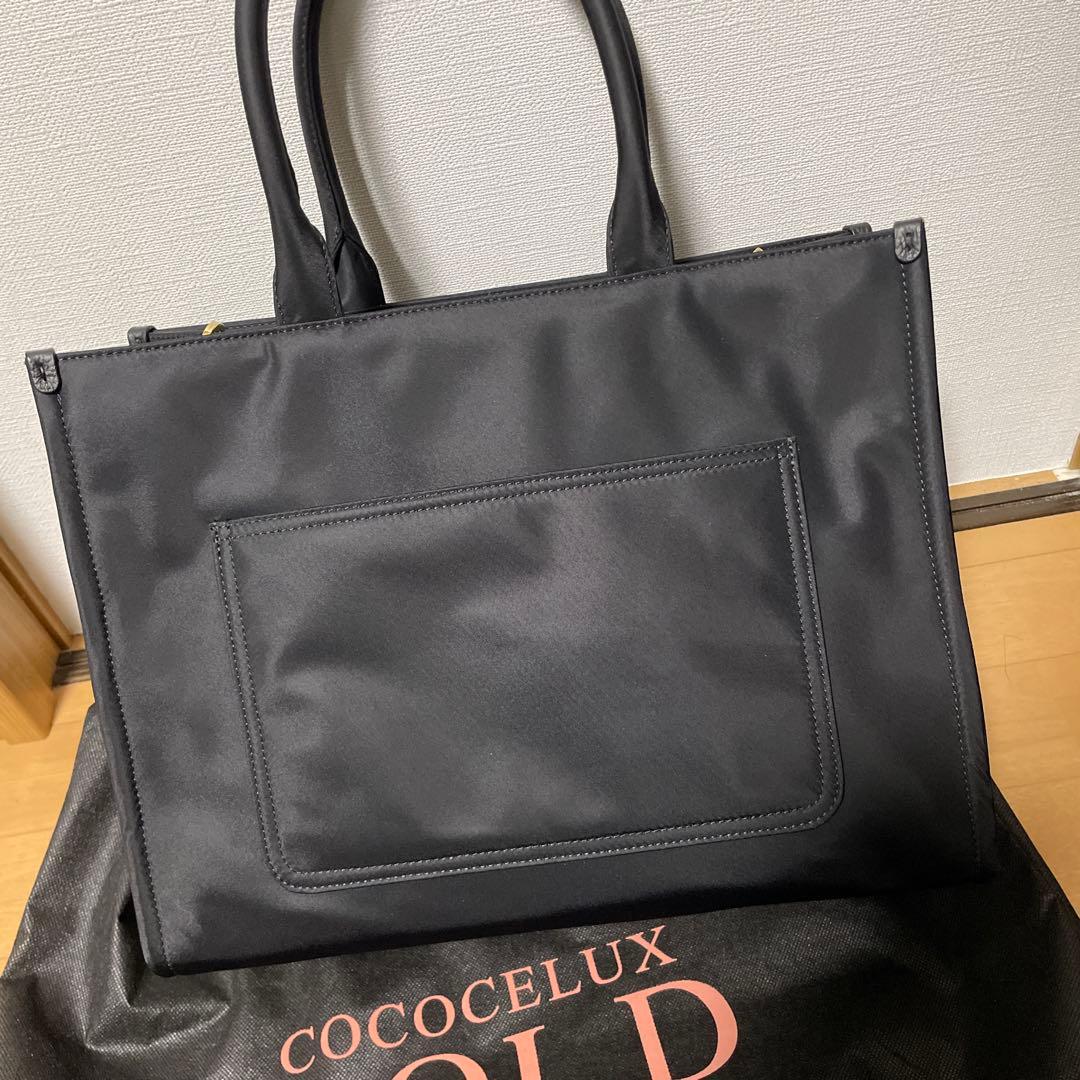 未使用品COCOCELUX GOLD トートバッグブラック ポコノナイロン